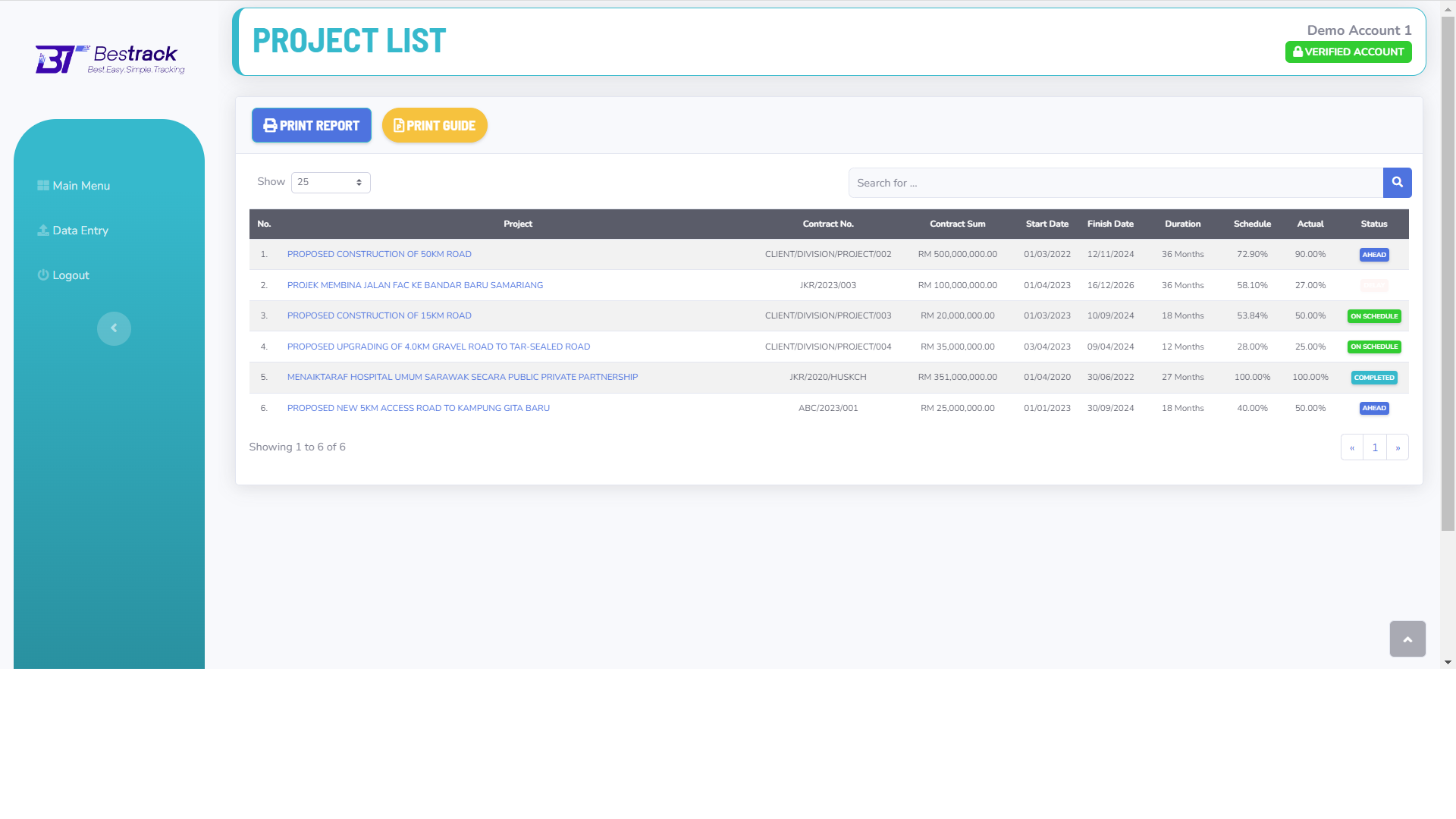 2- Project List